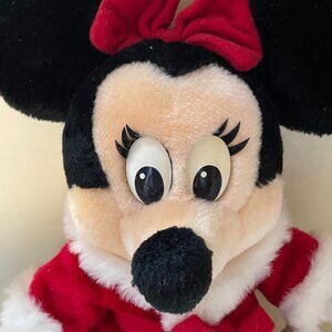 DISNEY WORLD PLUSH CHRISTMAS MINNIE 14 INCHES TALL